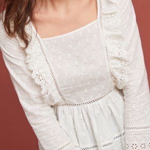 Ruffled Blouse Anthropologie Edelyn